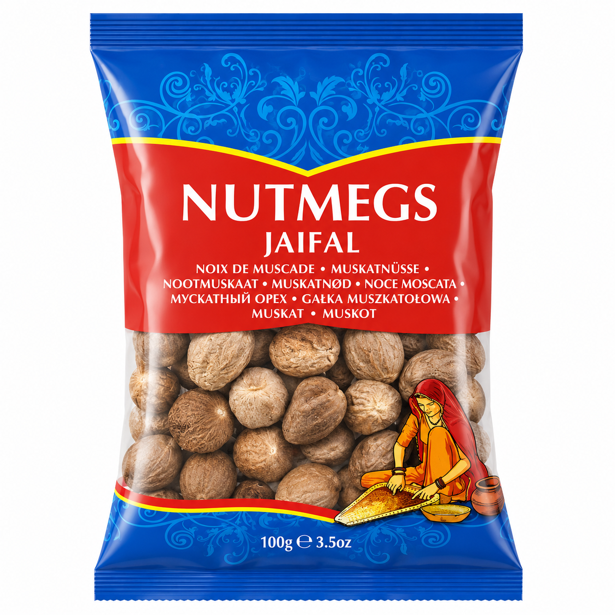 Nutmeg Whole 100g (Brand May Vary)