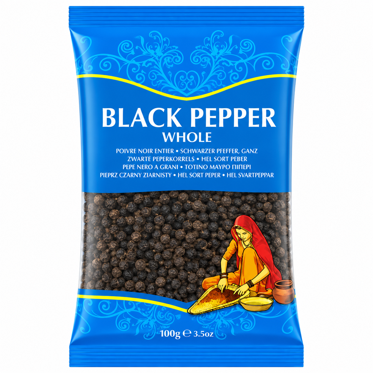 Whole Black Pepper 100g (Brand May Vary)