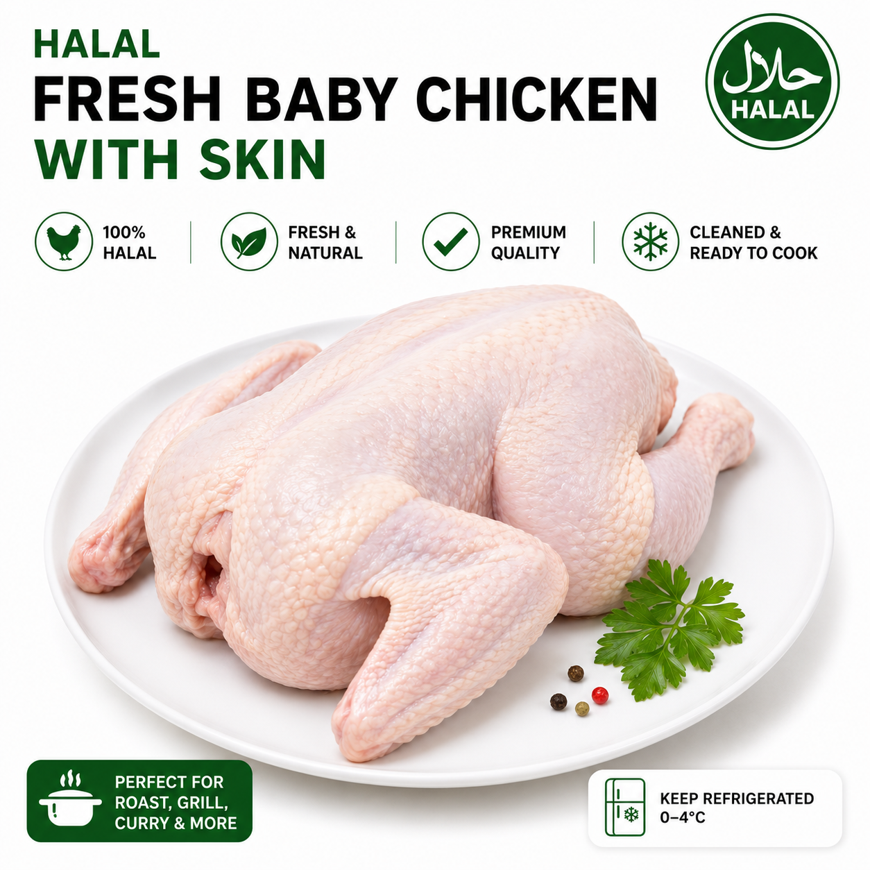 Halal Fresh Baby Chicken