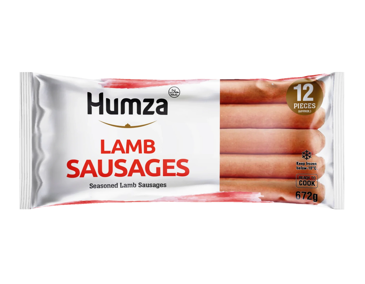 Frozen Halal Lamb Sausages Pieces x12 (Brand May Vary)