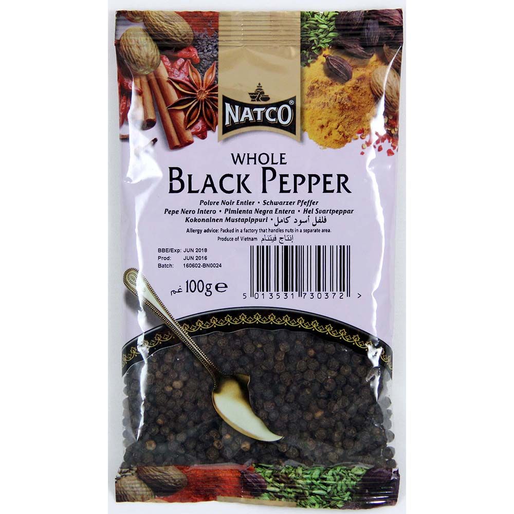 Whole Black Pepper 100g (Brand May Vary)