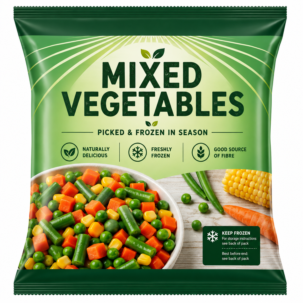 Mixed Vegetables 1kg (Brand May Vary)
