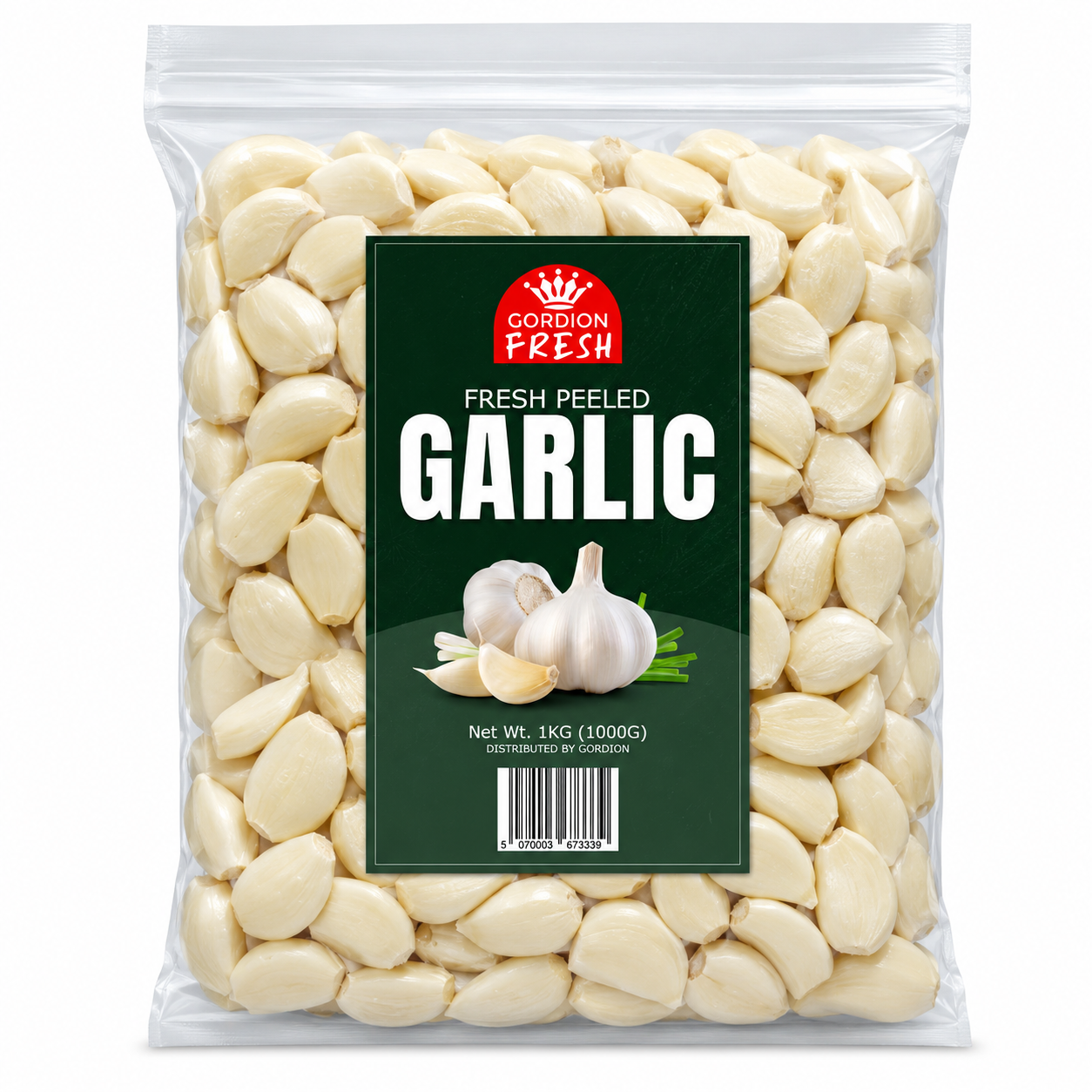 Fresh Peeled Garlic 1kg (Brand May Vary)