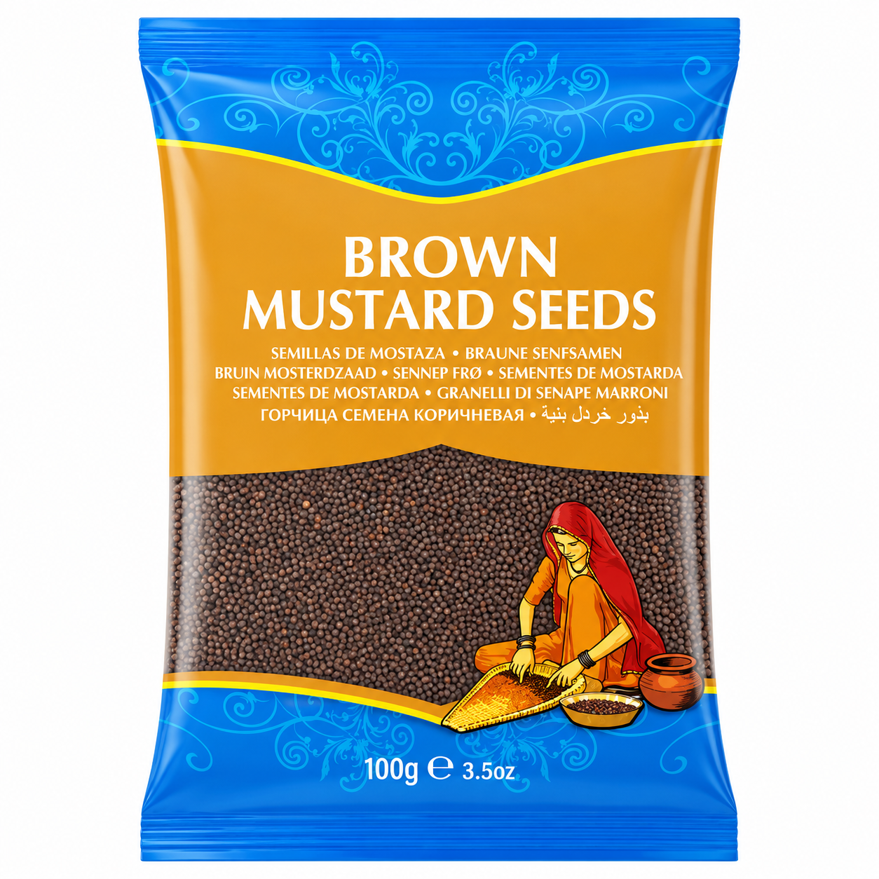 Whole Brown Mustard Seeds 100g (Brand May Vary)