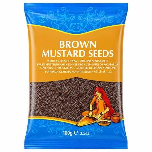 Whole Brown Mustard Seeds 100g (Brand May Vary)