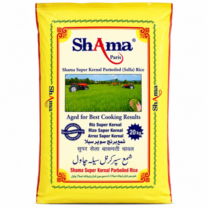 Shama Paris Super Kernel Parboiled Golden Sella Rice 20kg