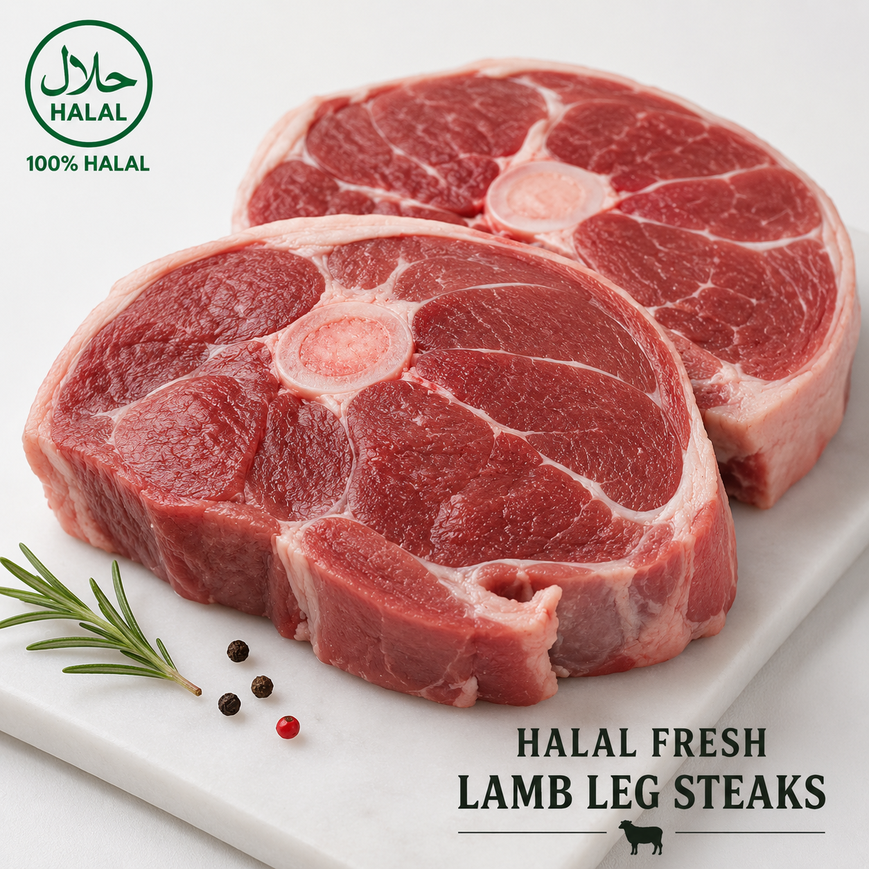 Halal Fresh Lamb Leg Steaks