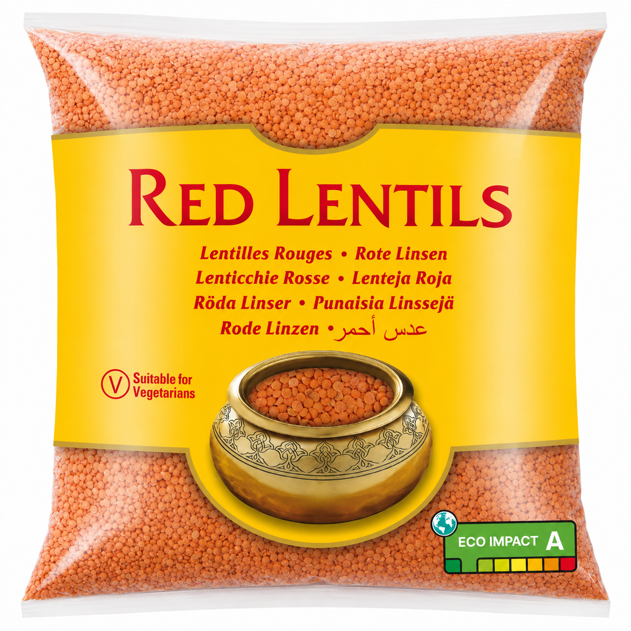 Red Lentils Split 2kg (Brand May Vary)