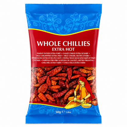 Whole Red Chillies Extra Hot 40g (Brand May Vary)