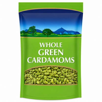 Whole Green Cardamoms 50g (Brand May Vary)