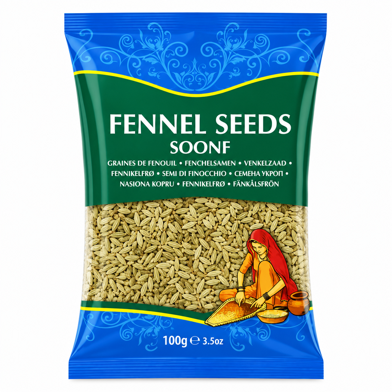 Whole Fennel Seeds (Saunf) 85g (Brand May Vary)