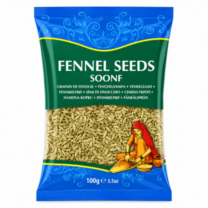 Whole Fennel Seeds (Saunf) 85g (Brand May Vary)