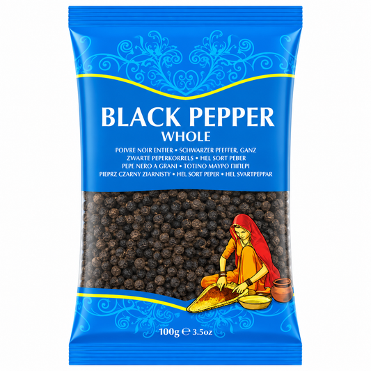 Whole Black Pepper 100g (Brand May Vary)