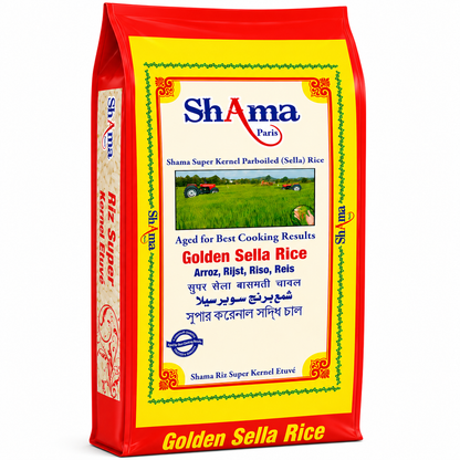 Shama Paris Super Kernel Parboiled Golden Sella Rice 20kg