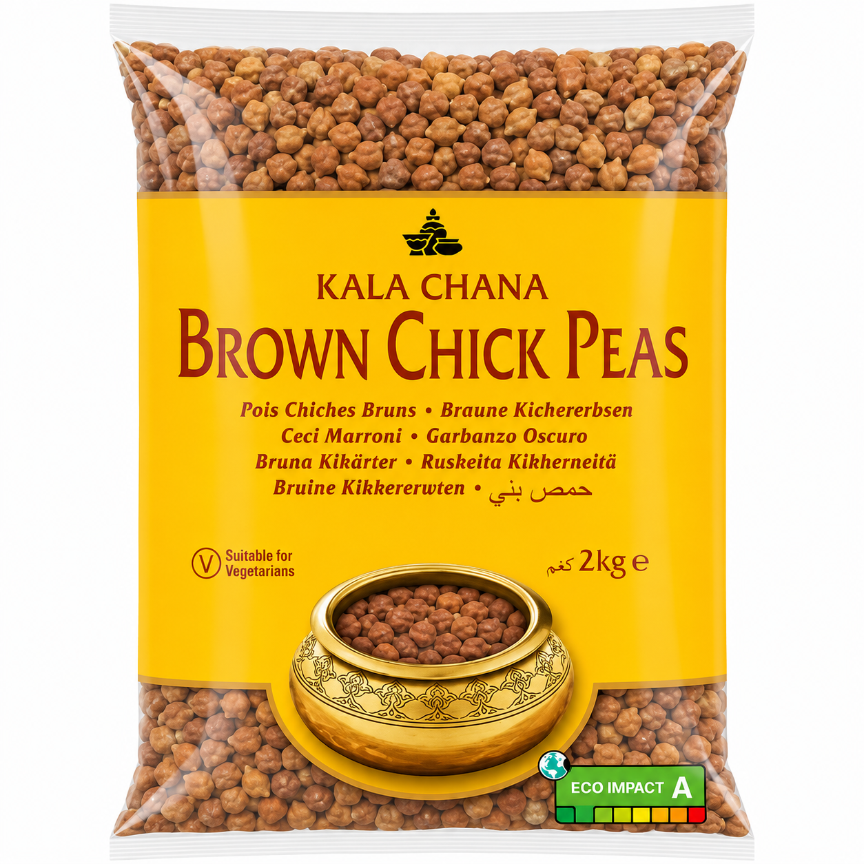 Brown Chick Peas (Kala Chana) 2kg (Brand May Vary)