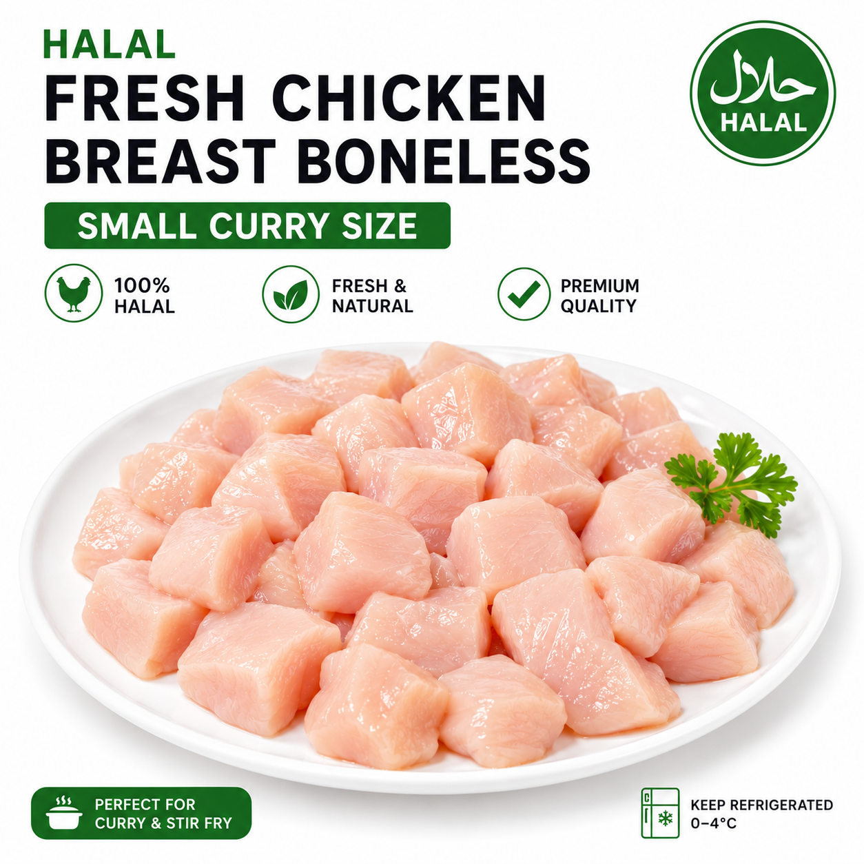Halal Fresh Chicken Breast Fillets Boneless