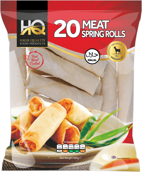 Frozen Halal Meat Spring Rolls Pieces x20 (Brand May Vary)