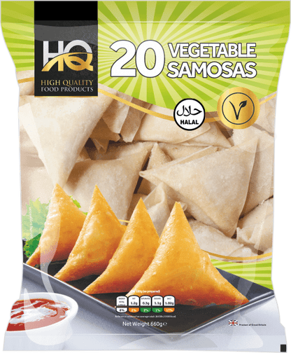 Frozen Halal Vegetable Samosas Pieces x20 (Brand May Vary)