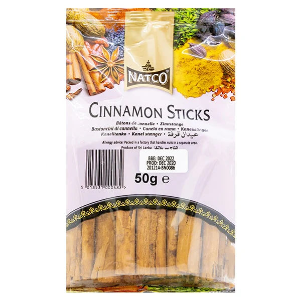 Whole Cinnamon Sticks 50g (Brand May Vary)