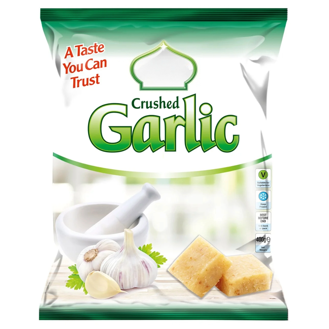 Frozen Crushed Garlic Cubes 400g (Brand May Vary)