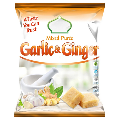 Frozen Crushed Ginger & Garlic Cubes 400g (Brand May Vary)