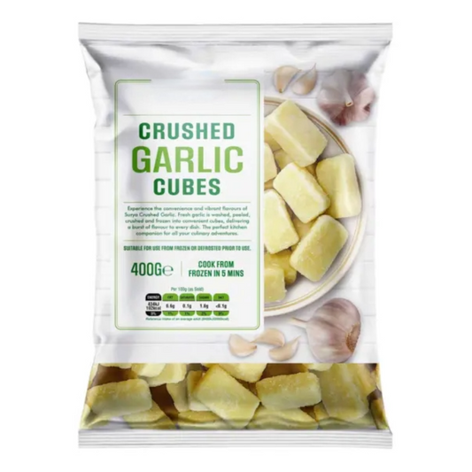 Frozen Crushed Garlic Cubes 400g (Brand May Vary)