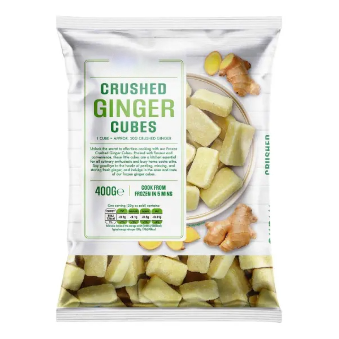 Frozen Crushed Ginger Cubes 400g (Brand May Vary)