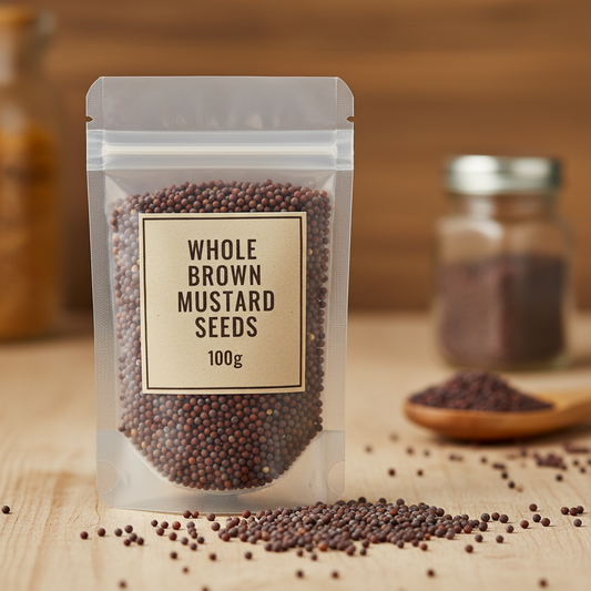 Whole Brown Mustard Seeds 100g (Brand May Vary)
